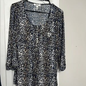 Dressbarn large Leopard Print Blouse